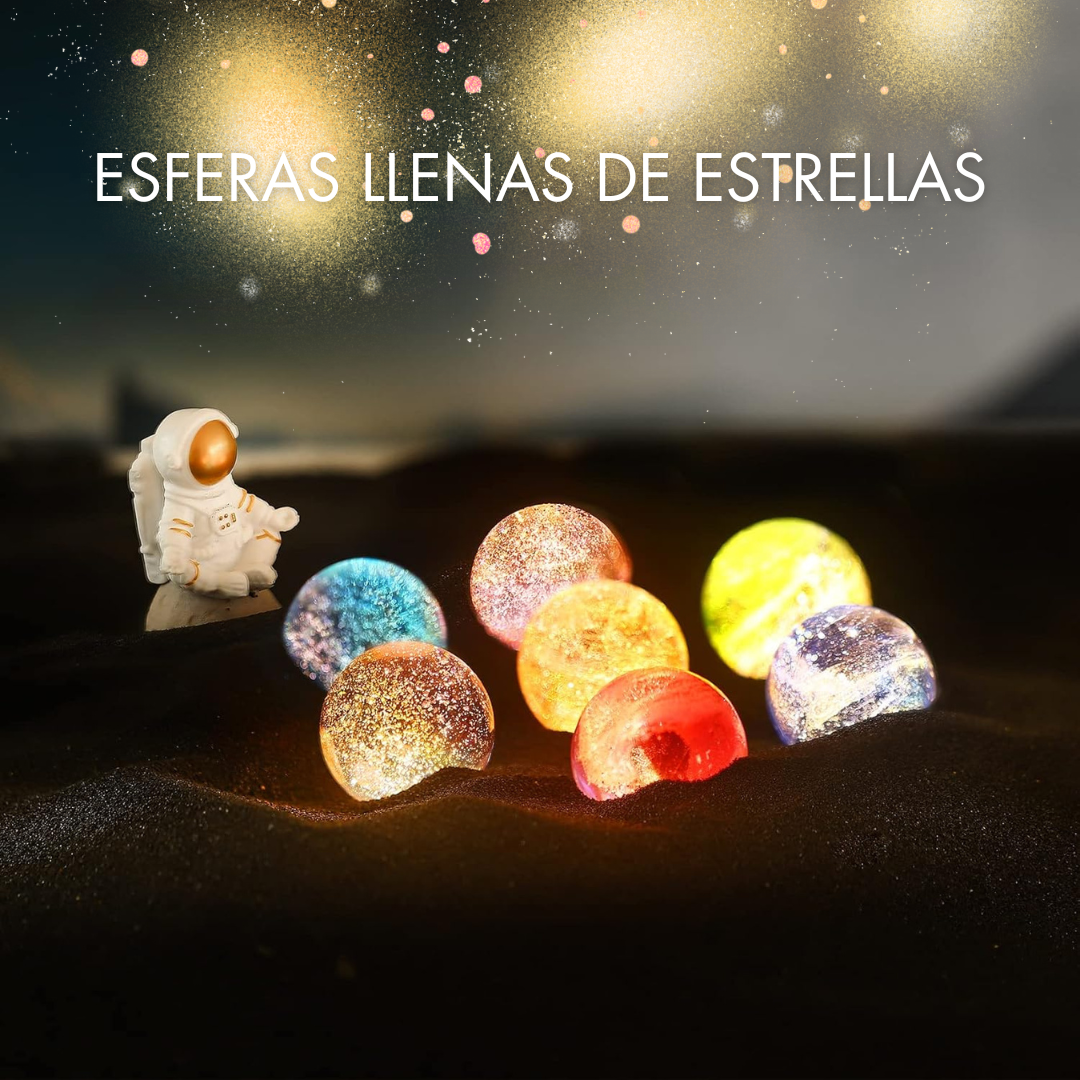 Set 7 Esferas de Galaxias con Colores Emocionales