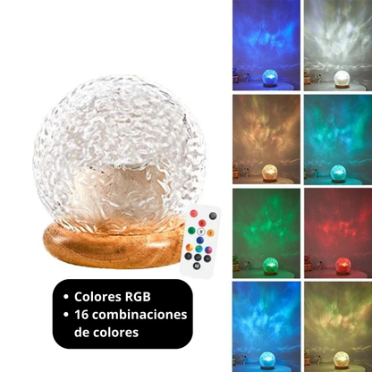 Lámpara de Cristal con 16 colores relajantes